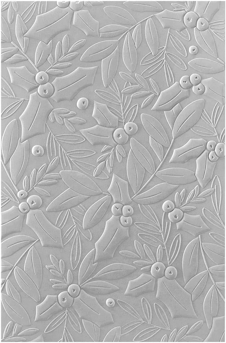 Spellbinders E3D-060 Holly & Foliage 3D Embossing Folder from The De-Light-Ful Christmas Collection by Yana Smakula - Image 4